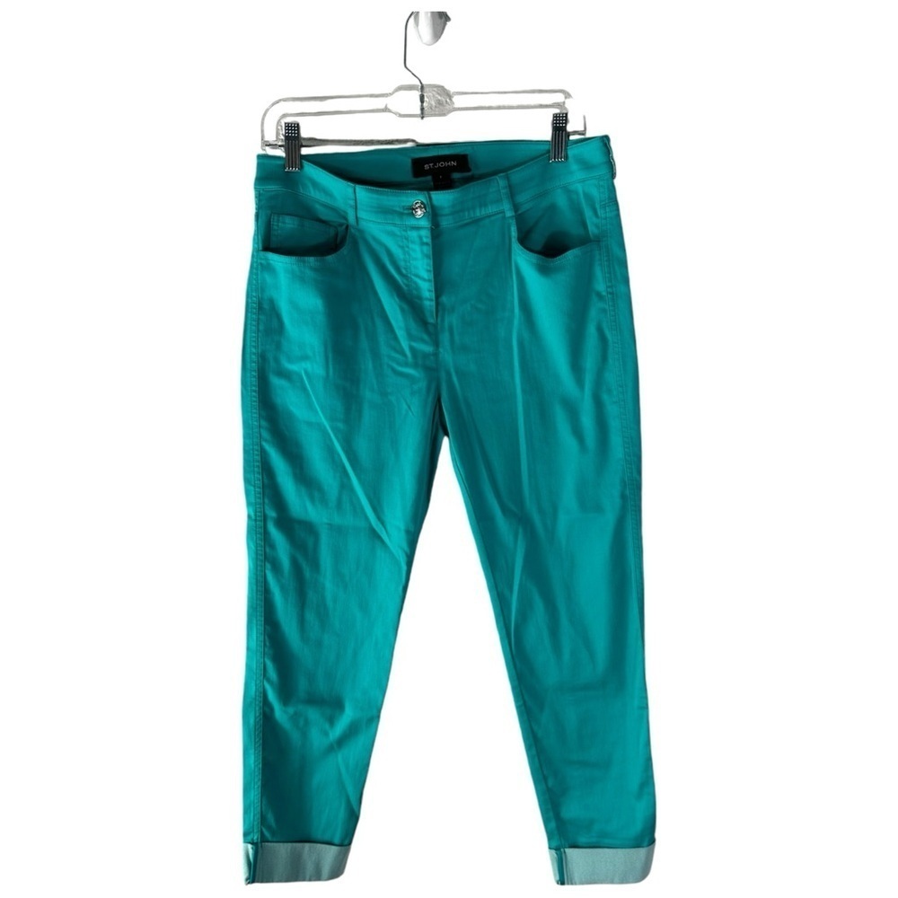St. John Cotton Blend Rolled Ankle Pants Size 6